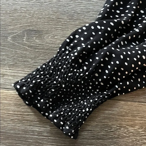 saint+sofia Black and White Dotted Midi Dress - Picture 4 of 5